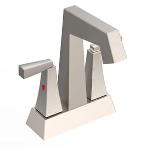 4 in. Centerset 2-Handle Vanity Faucet Bathroom Faucet in Brushed Nickel