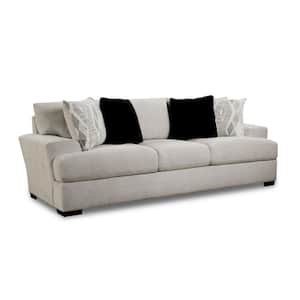 Picket House Furnishings Rowan Sofa in Fentasy Silver with 4 Pillows
