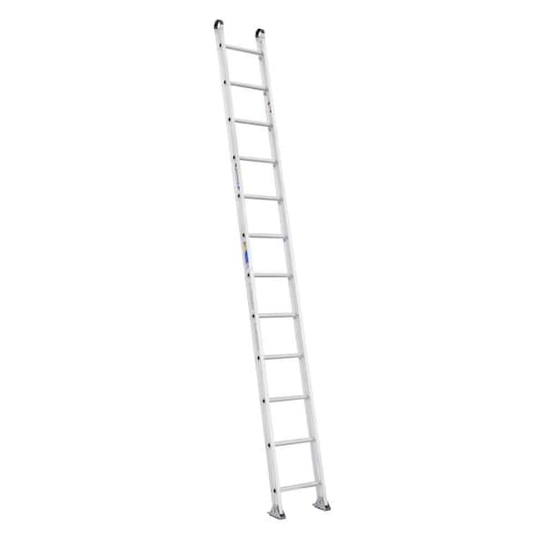 Werner 12 ft. Aluminum Round Rung Straight Ladder with 375 lb. Load Capacity Type IAA Duty Rating