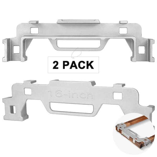 16 in. Framing Tools, Cast Aluminum Stud Measurement Spacing Precision Jig Tool for Walls Roofs Floors or Ladders, 2 Pcs
