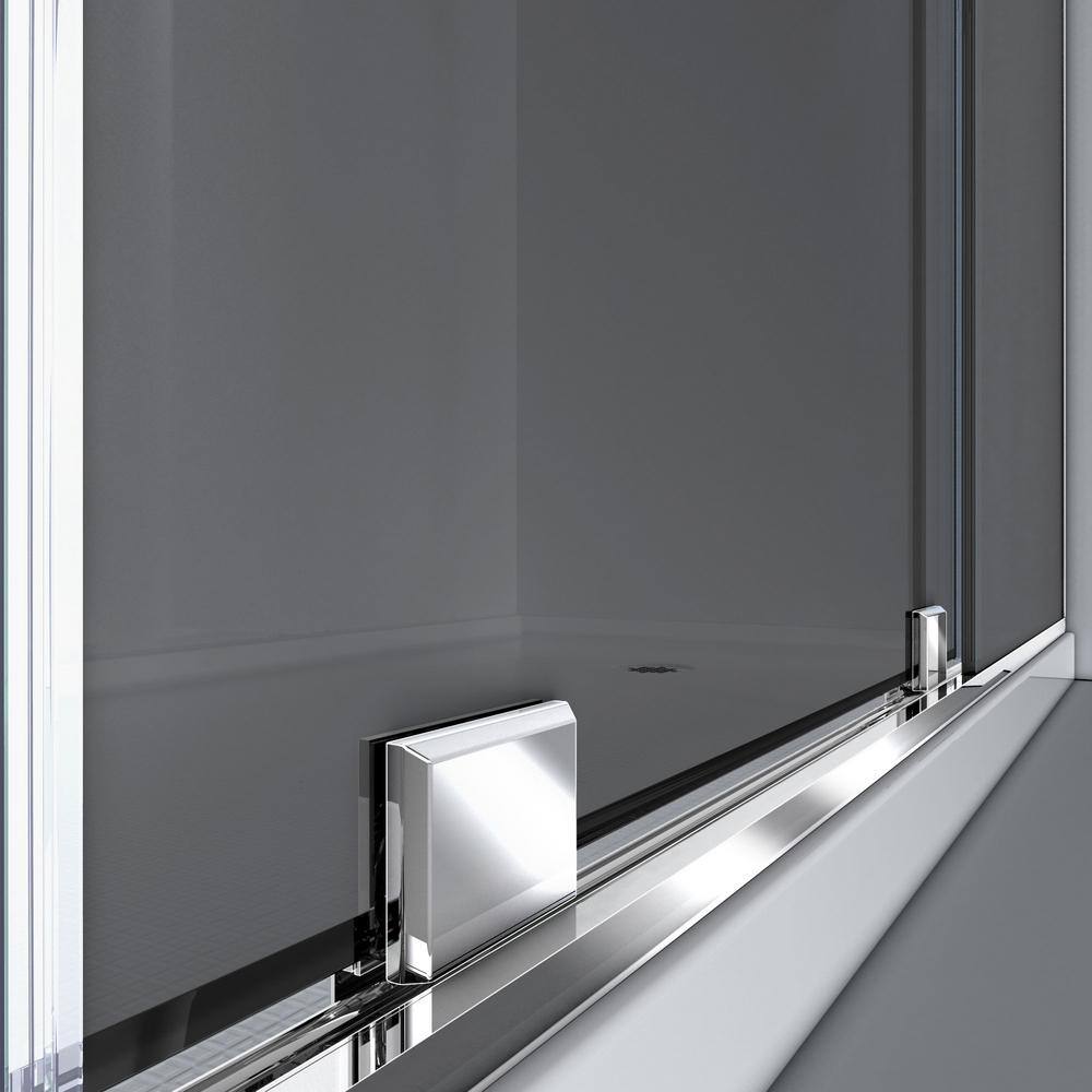 Mirage-X 56-60" Frameless Chrome Sliding Tub Door