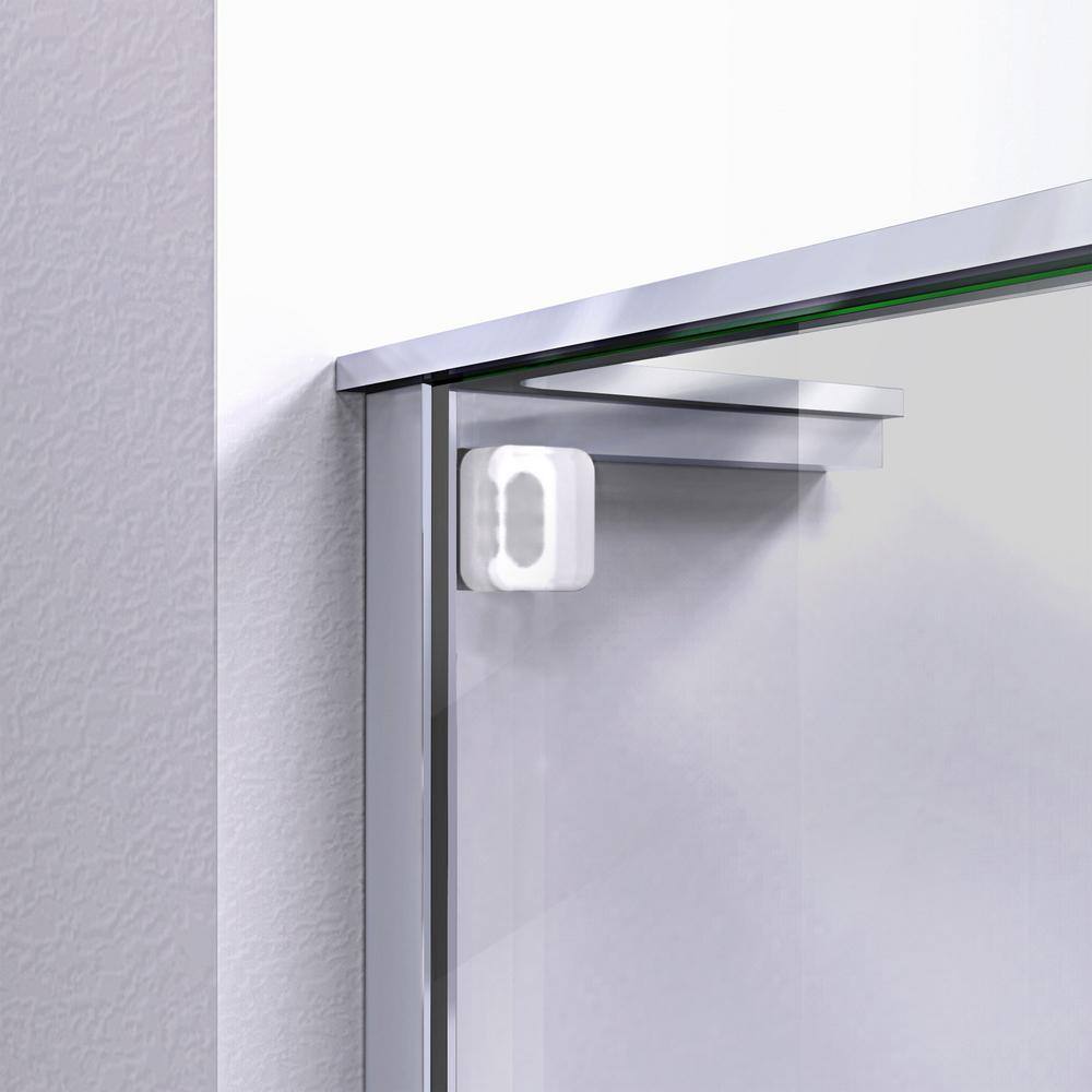 Mirage-Z 60" Frameless Sliding Shower Door with Clear Glass and Brushed Nickel