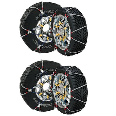 Super Z 6 Compact Cable Winter Weather Tire Snow Chain SUV and Car Set (2-Pack)