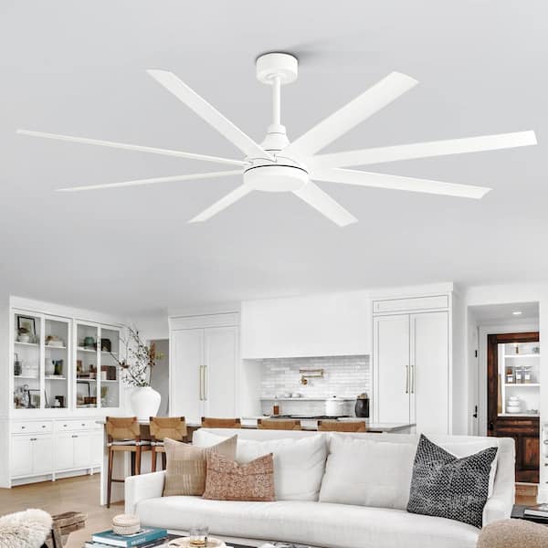 Breezary Melissa 72 in. 6 Fan Speeds Ceiling Fan in White with