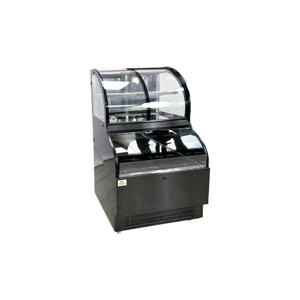 36 in. W 12.5 cu. ft. Commercial Refrigerator Deli Display Open Case in Black