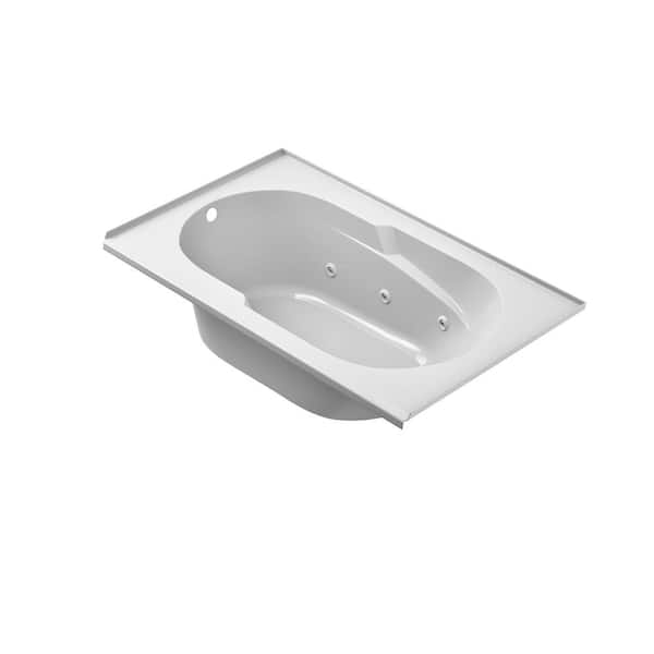 JACUZZI Signature 60 in. x 36 in. Rectangular Whirlpool Bathtub with Left Drain in White