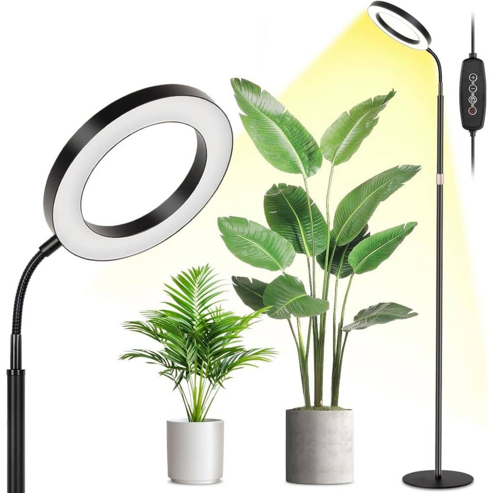 Black Grow Light with Adjustable Stand, 7.8 in. Full Spectrum LED, 6-Level Dimming, 6500K, Auto Timer 4/8/12H price history on PriceWatchPro