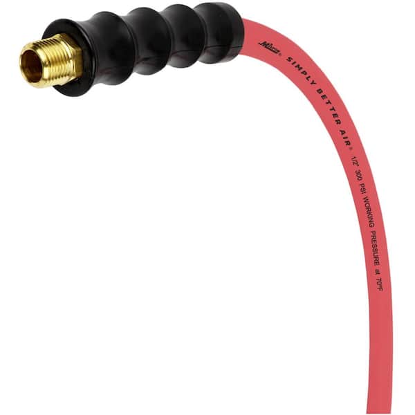 Milton ULR 1/2 ID x 25' (3/8 MNPT) Ultra Lightweight Rubber Air Hose for Extreme Environments