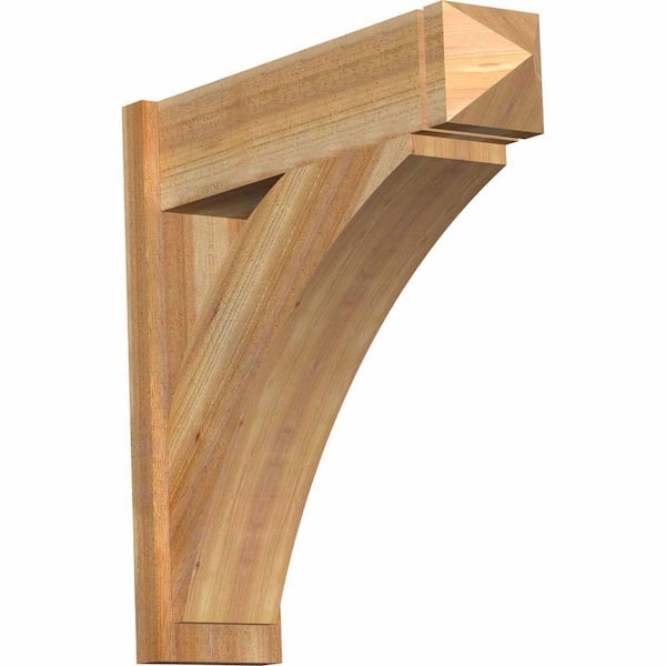 Ekena Millwork 8 in. x 30 in. x 30 in. Thorton Arts and Crafts Rough Sawn Western Red Cedar Outlooker