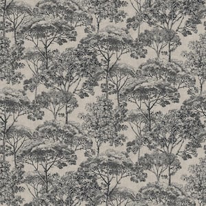 Teatro Black Trees Non-Pasted Vinyl Wallpaper