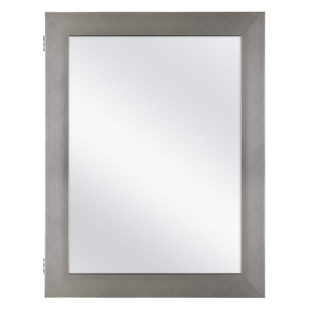 20 in. x 26 in. Recessed or Surface Mount Framed Medicine Cabinet in Pewter 20 in. x 26 in. Recessed or Surface Mount Framed Medicine Cabinet in Pewter