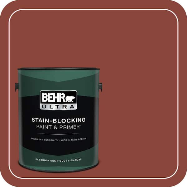 BEHR ULTRA 1 gal. #ECC-46-3 Red Hawk Semi-Gloss Enamel Exterior Paint & Primer