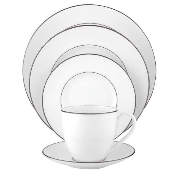 Lenox Continental 5-Piece Traditional Platinum Band Bone China Dinnerware Set (Service for 1)