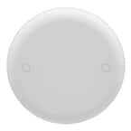 4 in. White Non-Metallic Round Blank Ceiling Box Cover