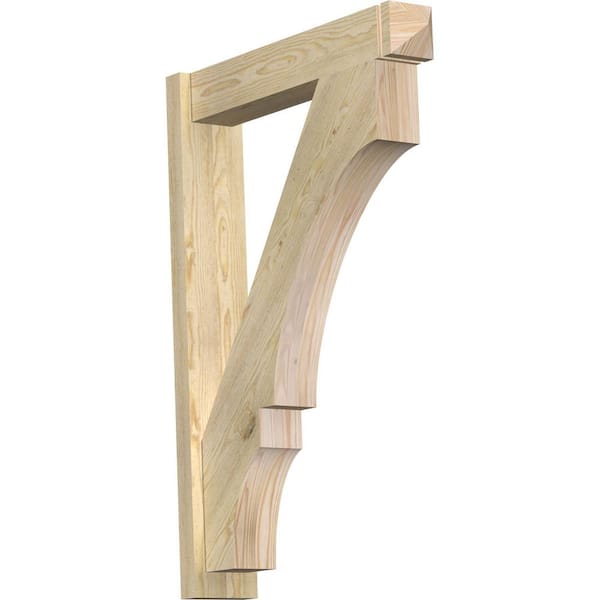 Ekena Millwork 6 in. x 42 in. x 30 in. Balboa Arts and Crafts Rough Sawn Douglas Fir Outlooker