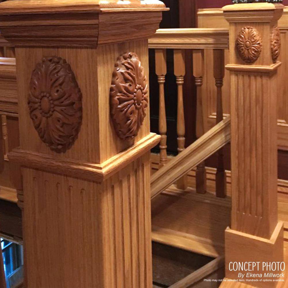 Alder Wood Small Swaying Scroll Appliques Pair