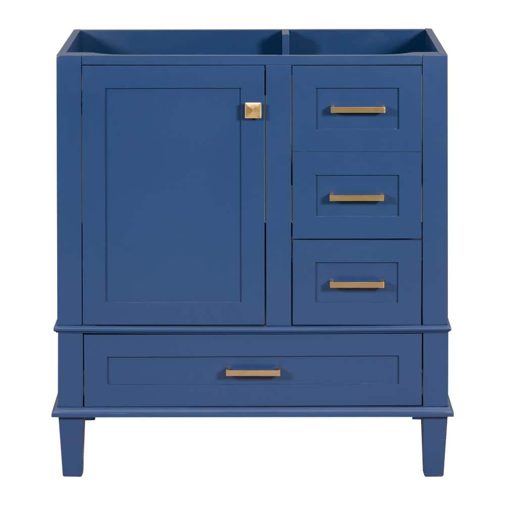 29.4 in. W x 17.9 in. D x 33 in. H Bath Vanity Cabinet without Top in Blue