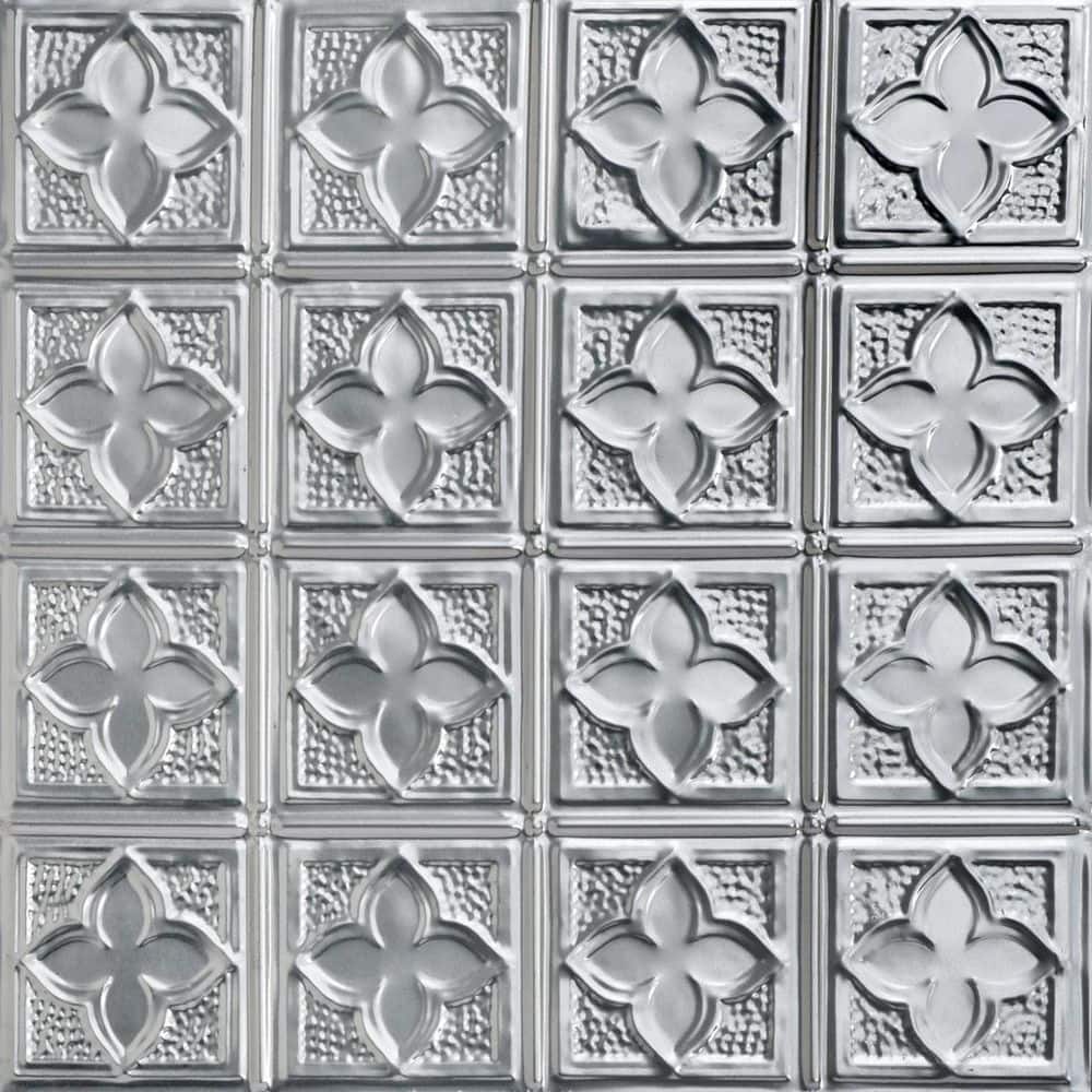 Clover Lacquered Steel 2 ft. x 2 ft. Decorative Nail Up Tin Ceiling Tile (24 sq. ft./case) price history on PriceWatchPro