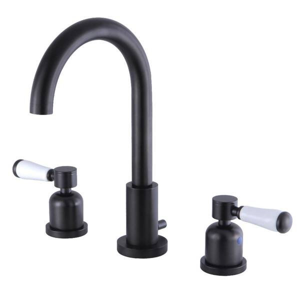 Kingston Brass Paris 8 in. Widespread 2-Handle High-Arc Bathroom Faucet in Oil Rubbed Bronze