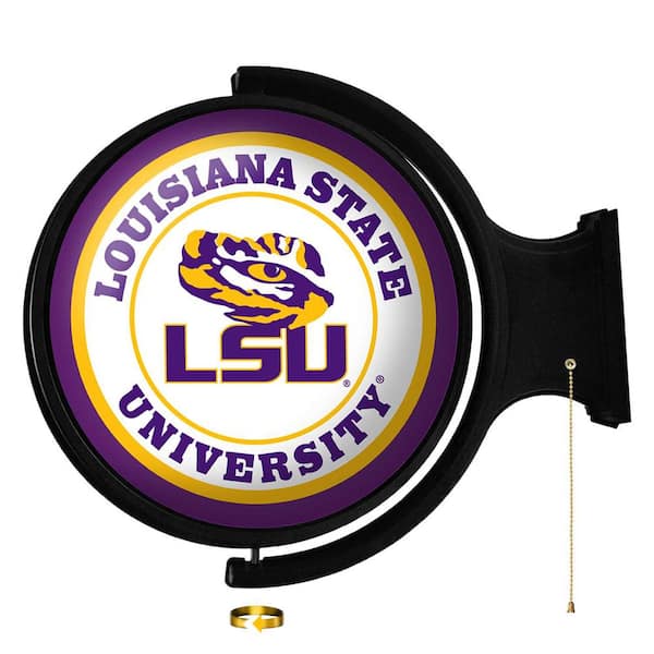 The Fan-Brand LSU Tigers: Original "Pub Style" Round Rotating Lighted Wall Sign (21"L x 23"W x 5"H)