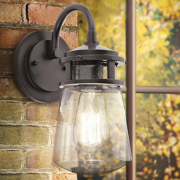 KICHLER Lyndon 1-Light Architectural Bronze Outdoor Hardwired Barn