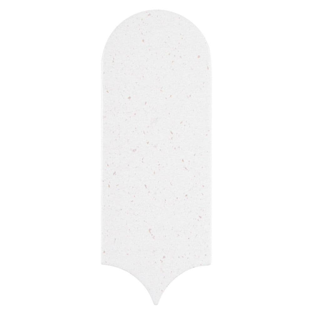 Picole Chisma White 3 in. x 9 in. Popsicle Terazzo Look Satin Ceramic Wall 