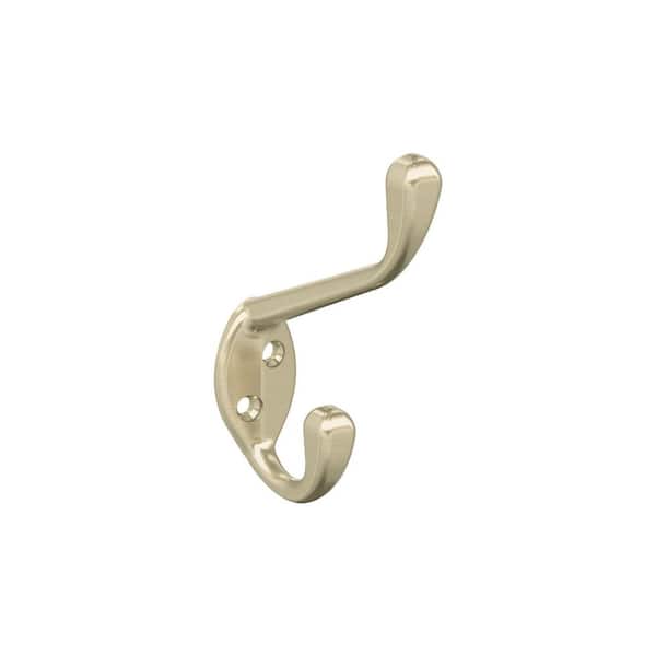 Amerock Noble 4-7/16 in. L Golden Champagne Double Prong Wall Hook