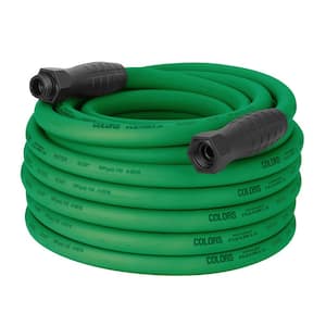 Colors Series 5/8 in. x 75 ft. 3/4 in. 11-1/2 GHT Fittings Garden Hose with SwivelGrip in Forest Green