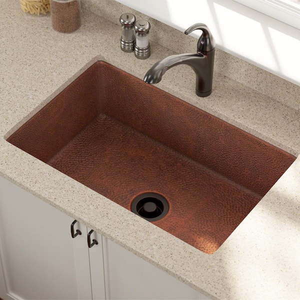 MR Direct Undermount Copper 33 in. Single Bowl Kitchen Sink