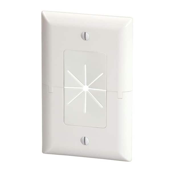 Commercial Electric White 1-Gang 1-Decorator/Rocker/1-Duplex Wall Plate (1-Pack)