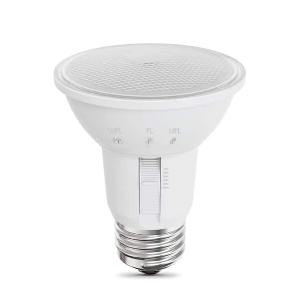 50-Watt Equivalent PAR20 Dimmable Adjustable Beam Angle LED Light Bulb With Seletable White (1-Pack)