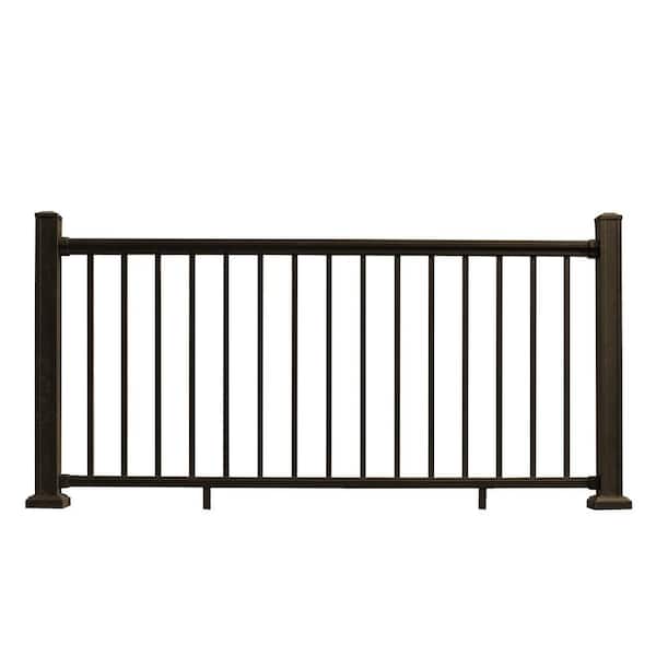 NewTechWood Allure 96 in. x 42 in. Bronze Aluminum Preassembled Railing Kit