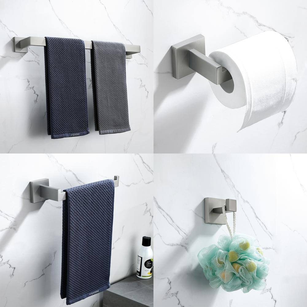 Brushed Nickel Stainless Steel Bathroom Hardware Set