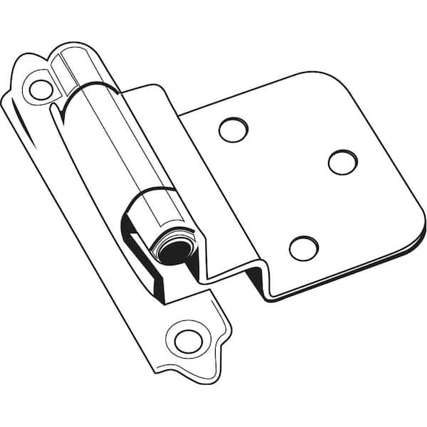 White Surface Self-Closing Hinge (2-Pack)