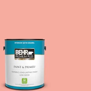 1 gal. #190D-4 Rosy Outlook Satin Enamel Low Odor Interior Paint & Primer