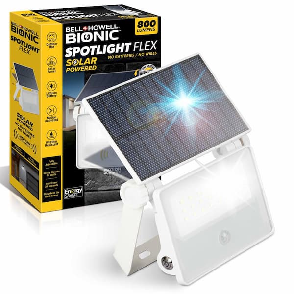 Bionic Spotlight Flex 6.7 Watt 800 Lumen 120° White Motion Sensing Integrated LED Solar Flat Flood Light