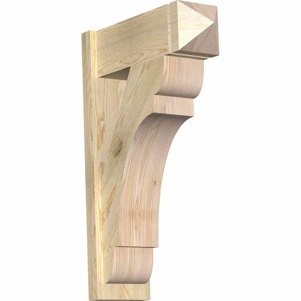 Ekena Millwork 8 in. x 34 in. x 22 in. Douglas Fir Olympic Arts and Crafts Rough Sawn Outlooker