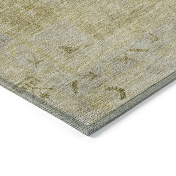 Chantille Machine Washable Indoor/Outdoor Abstract ACN1918 Gold 10 ft. x 14 ft. Area Rug