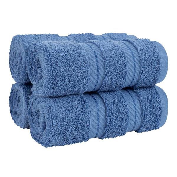 American Soft Linen Hand Towels 100% Turkish Cotton 4 Piece Hand Towel Set for Bathroom - Lemon Yellow