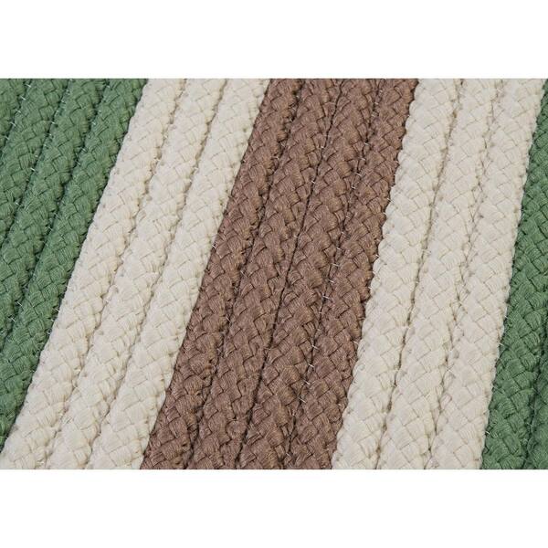 Baxter Moss Stone 10 ft. x 10 ft. Square Braided Indoor/Outdoor Patio Area Rug