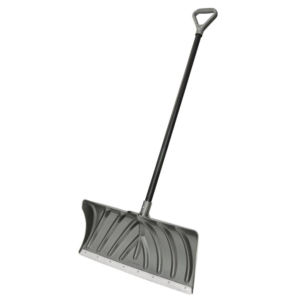 Suncast 52 in. Steel Handle Plastic Snow Shovel SP2425 - The Home Depot