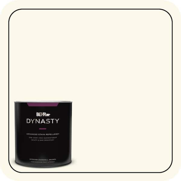 BEHR DYNASTY 1 qt. #BXC-29 Stately White Eggshell Enamel Interior Stain-Blocking Paint and Primer