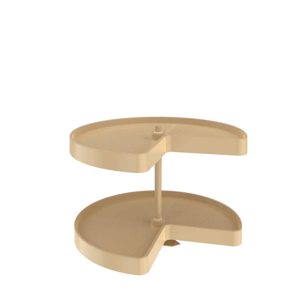 24 in. Almond Polymer Kidney Lazy Susans 2-Shelf price history on PriceWatchPro