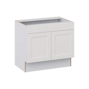 Littleton Painted Gray Recessed Assembled 30 in. W x 32.5 in. H x 23.75 in. D ADA Remove Front Sink Base Kitchen Cabinet