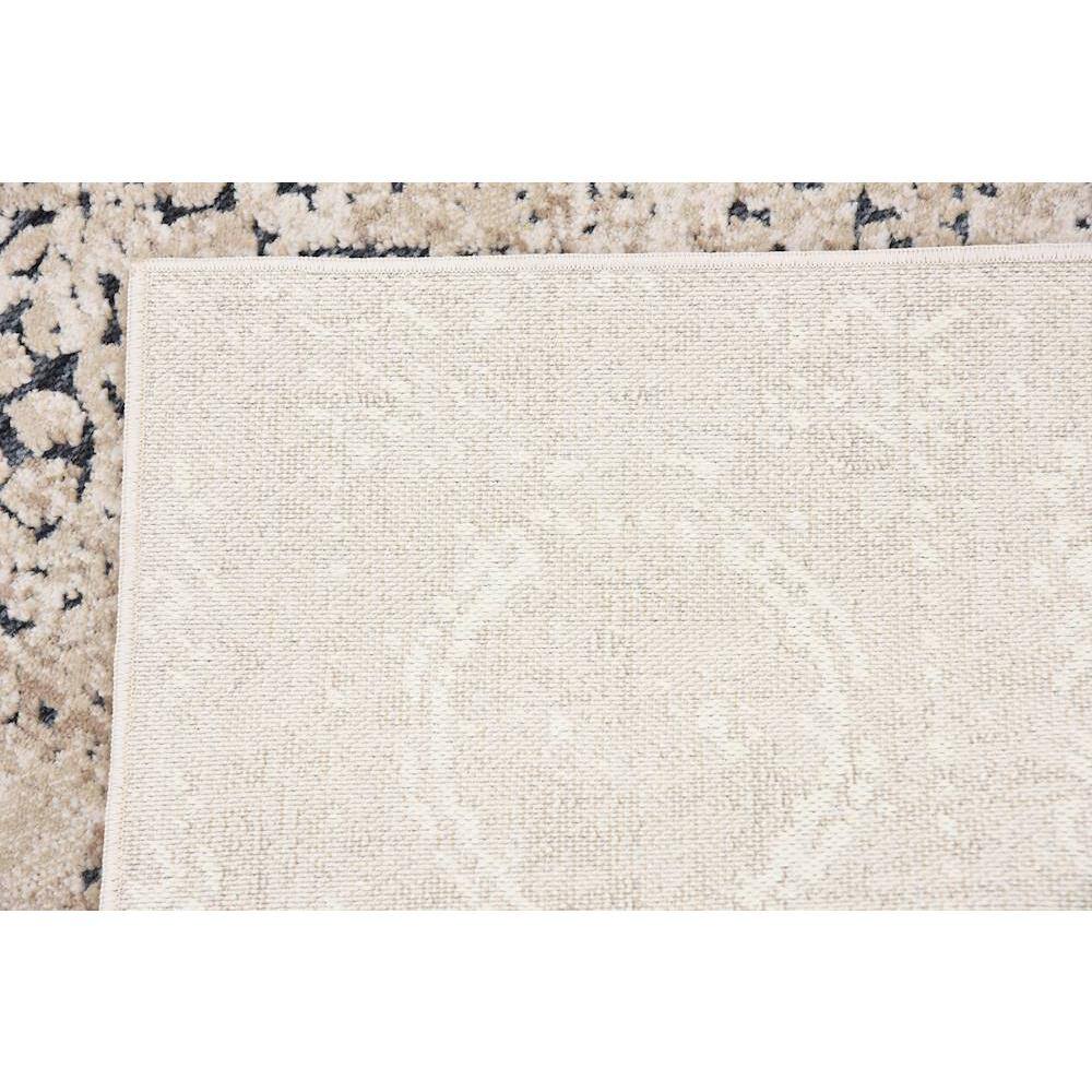 Beige Medallion Easy-Care Rectangular Synthetic Rug 5'1" x 8'