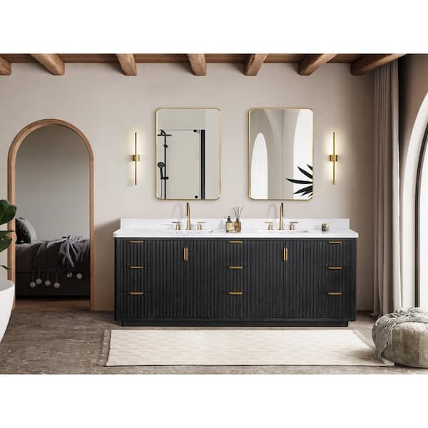 ROSWELL Cádiz 84 in. W x 22 in. D x 34 in. H Double Bathroom