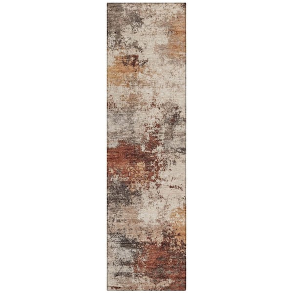 Chantille Machine Washable Indoor/Outdoor Abstract ACN2064 Paprika 2 ft. 3 in. x 7 ft. 6 in. Runner Rug