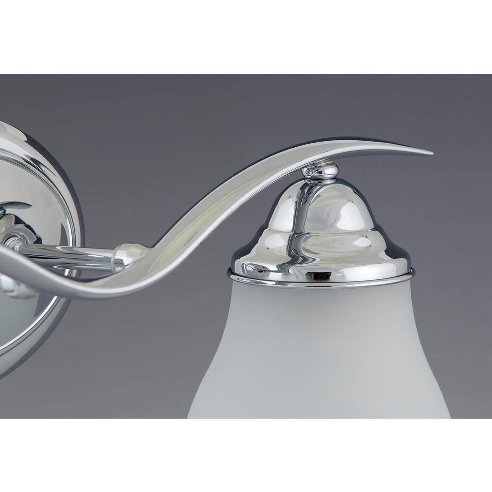 Trinity Brushed Nickel 3-Light Vanity Fixture with Etched Glass Shades