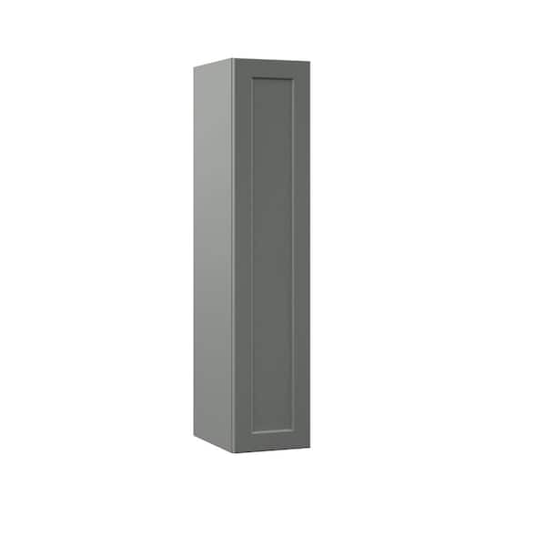 Hampton Bay Designer Series Melvern Storm Gray Shaker Assembled Wall Kitchen Cabinet (9 in. x 42 in. x 12 in.)