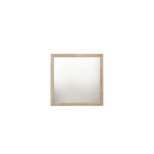 40 in. W x 40 in. H Wood Brown Wood Vanity Mirror